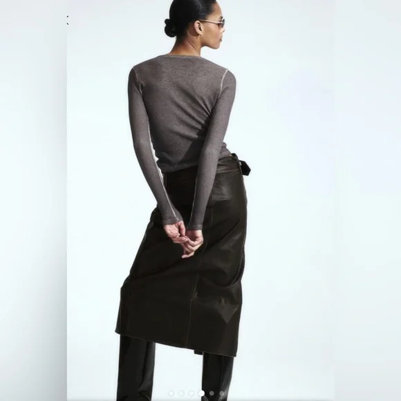 H&M Distressed-look Skirt with‎ Belt - Picture 5 of 14